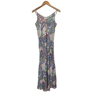 Johnny Was dress size Small maxi dress camisole style bias cut cupro rayon party